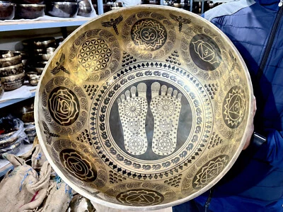 15"-24" Diameter Extra large Standing feet Healing Tibetan Singing Bowl - Image 1 of 4