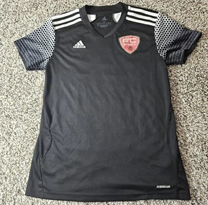 Mens Adidas FC Europa Black & White Soccer Jersey Size Small - Picture 1 of 6
