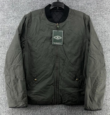NEW GH Bass Men's SMALL Reversible Bomber Jacket Olive/Black Full Zip Nylon - Image 1 of 4
