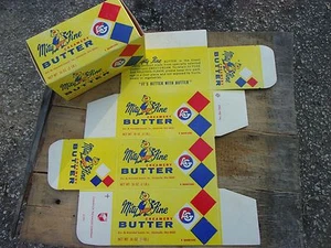 Vtg Mity Fine Brand Butter Wax Box Uhrichsville Ohio Co-op Creamery Cream Milk - Picture 1 of 3