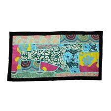 Vintage brodé Patchwork indien Tribal tapisserie traditionnelle tenture...