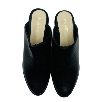 Zapatos sin cordones para mujer Wanted negros mules lila talla 7,5 nuevos con etiquetas caja tacón de cuña pequeño Foto 1 de 4