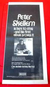 Peter Skellern You're A Lady/Our Jackie..ORIG 1972 Press/Mag ADVERT 17.5"x 7.5" - Imagen 1 de 3