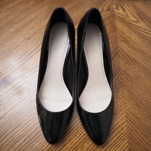 New COLE HAAN Grand OS Lena Black Patent Leather High Heel Pump Shoes Sz 7.5B - Picture 1 of 4