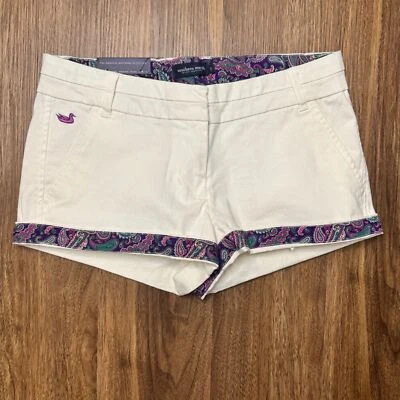 Southern Marsh NWT The Brighton Paisley Short White Purple Paisley Size 0 - Image 1 of 4