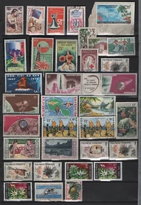 FRANCE 1958 - 1969 FRENCH POLYNESIA  COLLECTION OF 34 MNH/USED STAMPS  - Picture 1 of 1