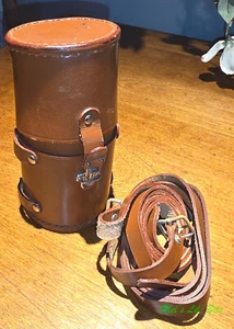 Custodia per obiettivo fotocamera vintage in pelle Swiss Made - Foto 1 di 6