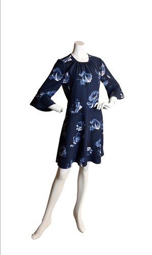 Abito donna KATE SPADE New York Night Rose manica a campana taglia 2