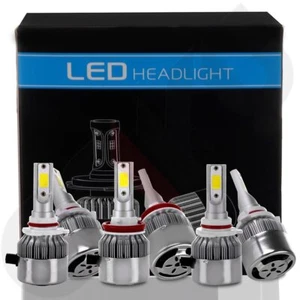 Combo Total 9005 + H11 + 9145 Pure White LED Car Headlights Bulb 6000K Fog Light - Picture 1 of 7