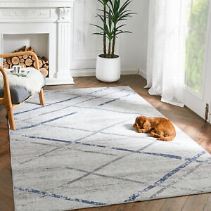 Moroccan Rug Thin Rug Modern Abstract Accent Rug Indoor Non Slip Carpet