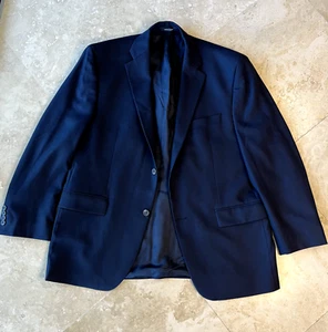 Cappotto sportivo uomo Ralph Lauren 44R blu dillards etichetta blu lana testurizzata - Foto 1 di 12