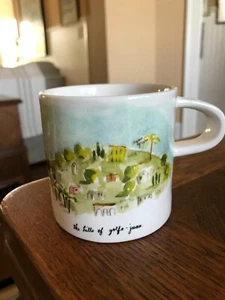 Rare Rae Dunn 2018 Boutique French Sketch Mug “The Hills of Golfe-Juan” Magenta - Picture 1 of 1