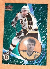 RAY BOURQUE 1997-98 PACIFIC INVINCIBLE EMERALD GREEN # 7 BOSTON BRUINS NEAR-MINT