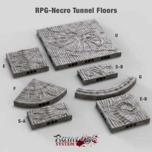 Pisos de azulejos de túnel Necro 28 mm accesorios de terreno gótico industrial para juegos de guerra paisaje - Imagen 1 de 1