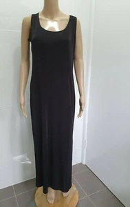 TABLE EIGHT AUSTRALIA TAG SIZE L BLACK SLEEVELESS LONG DRESS - Picture 1 of 3