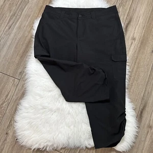 Eddie Bauer Pants Womens 12 Capri Black Mid Rise Hiking Walking Outdoors - Picture 1 of 10