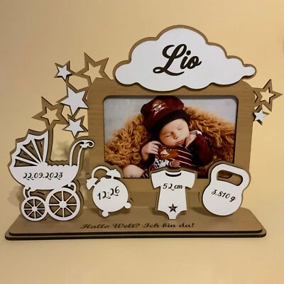 Geschenk zur Geburt personalisiert Geldgeschenk Taufe Großeltern Paten - Bild 1 von 4