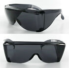 Extra Large Fit COVER Over Most Rx Glasses Sunglasses Safety drive put Dark Lens