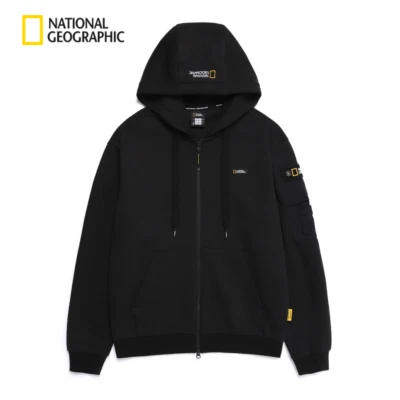 National Geographic Magay Hooded Pull-up Jacket CARBON BLACK ASIAN FIT - Image 1 of 4