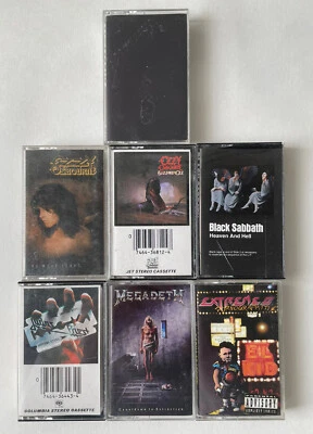 Metal Hard Rock Cassette Lot of 7 Judas Priest Megadeth Metallica Black Sabbath - Image 1 of 3