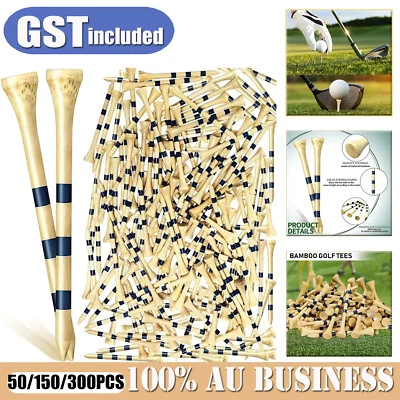 UP 300X 82mm Striped Bamboo Golf Tees Golf Tees Outdoor Wooden Golf Accessories  - image 1 of 4