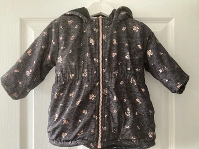 NEW IN 🩶 Baby Girls Faux Fur Lined Hooded Winter Cosy Baby Girls 12 Months - Image 1 of 4