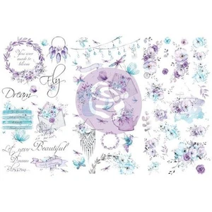 Prima Marketing 6"x12" Rub-On Transfers - Aquarelle Dreams 3 Sheets - Picture 1 of 2