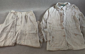 Harve Benard by Benard Holtzman 2-teiliges Set Damen 14 Leinenhosen und Blazer - Bild 1 von 18