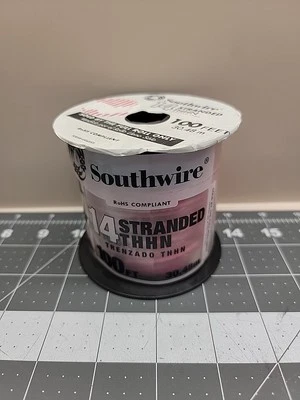 Southwire 22957584 100' Red 14 Gauge Stranded Copper Building Wire - Image 1 of 4