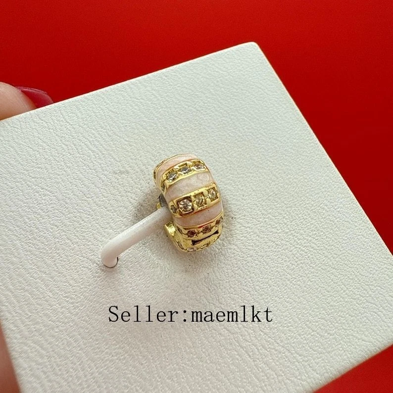 Новый 925 пробы камни и эмаль зажим подвеска, подвеска для браслета, зажим подвеска - Изображение 1 из 2