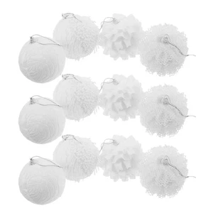 12 Stück Christbaumkugeln: Spitze hängende Kugel Ornamente für Weihnachtsbaum - Bild 1 von 12