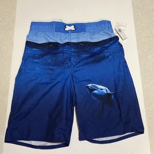 Old Navy Boys XL 14-16 Boardshorts Swim Trunks Bottoms Sharks Ocean #42523 NEW - Picture 1 of 10