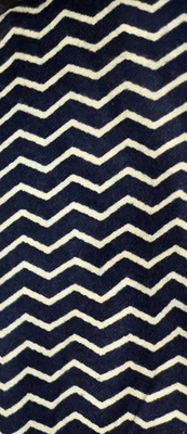 Flannel Fabric - Dark Navy Blue Chevron Pattern - 5 Yards - Image 1 of 2