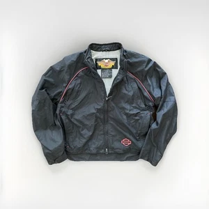 Harley-Davidson Motorcycle Zip-Up Summer Biker Black & Red Jacket Women's XL - Picture 1 of 11