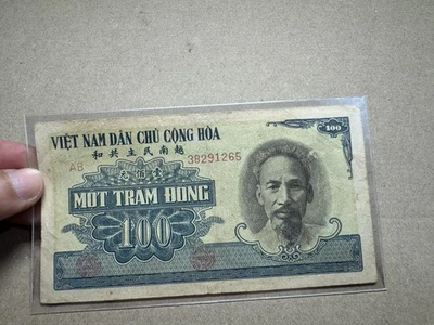 100 Dong Blue color Ho Chi Minh North Viet Nam Banknotes 1951 Rare_LDP Shop. - Image 1 of 2