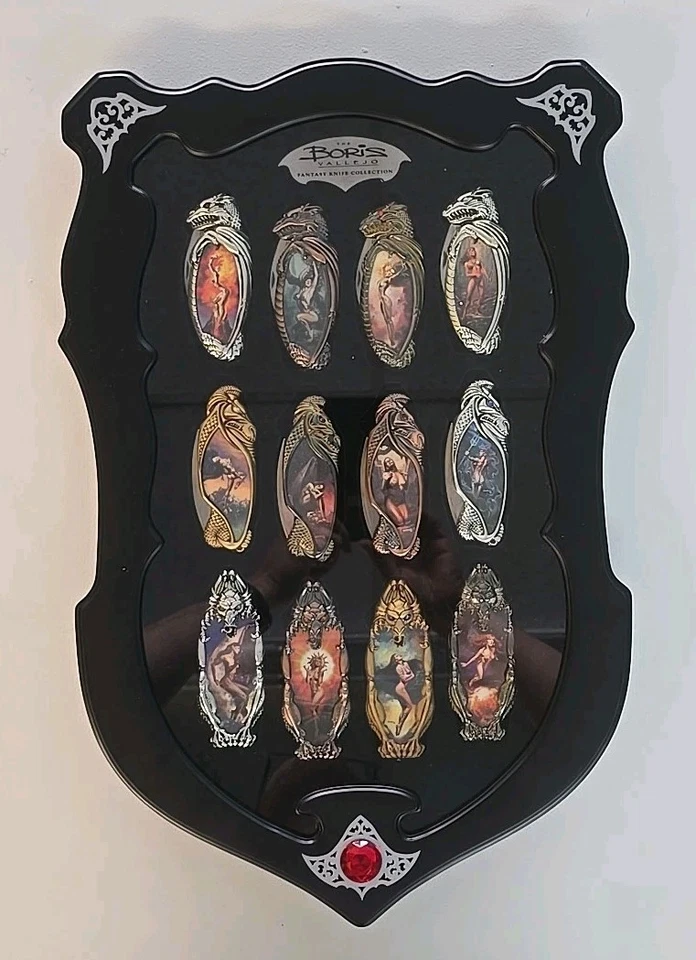 Juego de cuchillos Boris Vallejo Fantasy Girls Dragon Collection con vitrina y caja Foto 1 de 4
