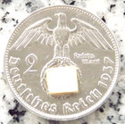 2 Reichsmark 1937 J Hindenburg Adler Silber Deutsches Reich selten TOP Erhaltung