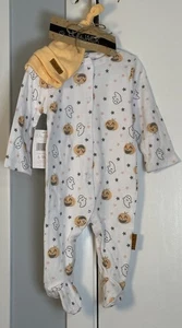 NUEVO BEBÉ LILA & JACK HALLOWEEN FANTASMA DURMIENTE CON SOMBRERO TALLA 6-9 MESES - Imagen 1 de 7