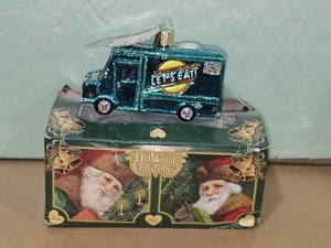 Adorno de Navidad Viejo Mundo Navidad Vidrio Food Truck Let's Eat PO8810 - Imagen 1 de 6