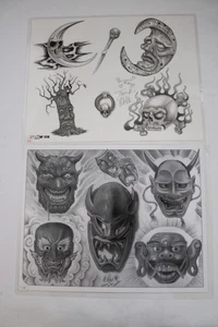 Vintage 1998 Gill Montie Tattoo Flash Aaron Bell Slave to the Needle 1998 - Picture 1 of 6