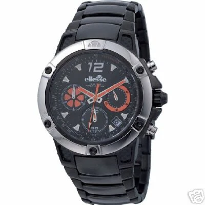 Ellesse 42 мм черный IP раздельный время хронограф - новый $250 - Изображение 1 из 1