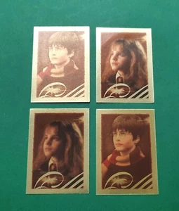 4x🔥 HARRY POTTER PHILOSOPHER'S STONE LOT RARE GOLD FOIL 2001 PANINI HERMIONE - Picture 1 of 8