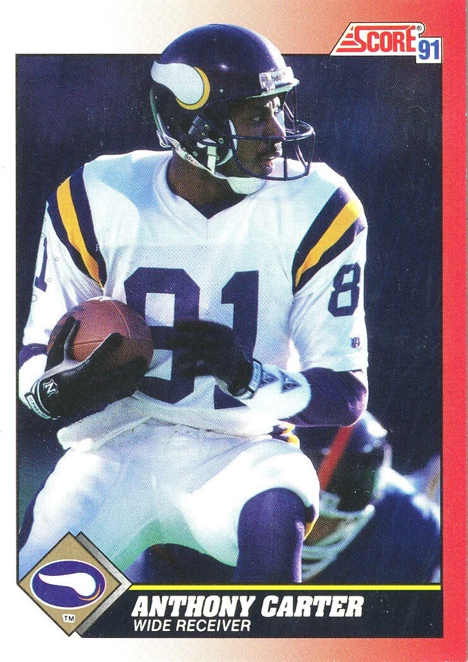 1991 SCORE Anthony Carter VIKINGS Michigan WOLVERINES - Image 1 of 1