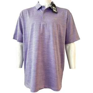 Callaway Shirt Men Size XL Pink Blue Opti Dri Golf Polo Performance - Picture 1 of 4