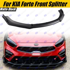 Para KIA Forte Sedán / Hatchback 16-21 Parachoques delantero Divisor de labios Spoiler Matte BLK - Imagen 1 de 8