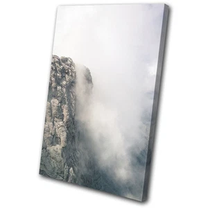 Bergnebel Landschaften EINZELNE LEINWAND WANDBILD Bild Druck - Bild 1 von 1