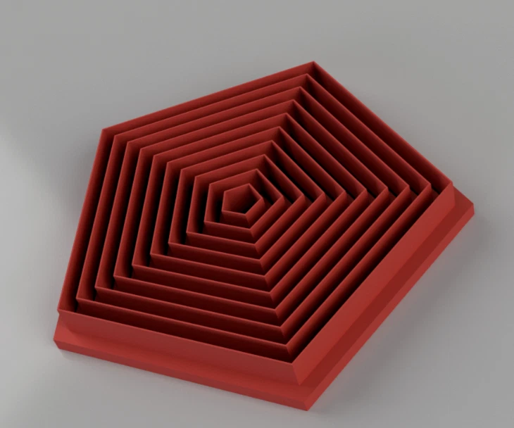 Full Set of 10 Pentagon Cutters For Polymer and Pottery Clay from 10 to 100mm - Image 1 of 1