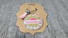 Kindness flower-Keychain Acrylic pink/white/gold glitter tassel - inspiration