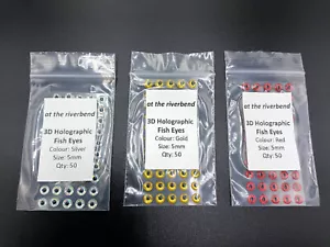 5mm (6/32”) 3D Stick on eyes - 3 colours available Red, Silver or Gold (pack 50) - Picture 1 of 4