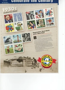 united states stamps Celebrating the 1930's - Picture 1 of 1